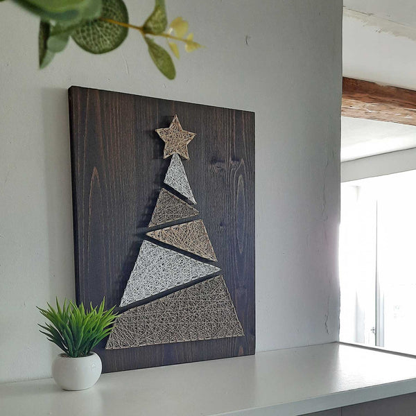 Fadenbild "Weihnachtsbaum"