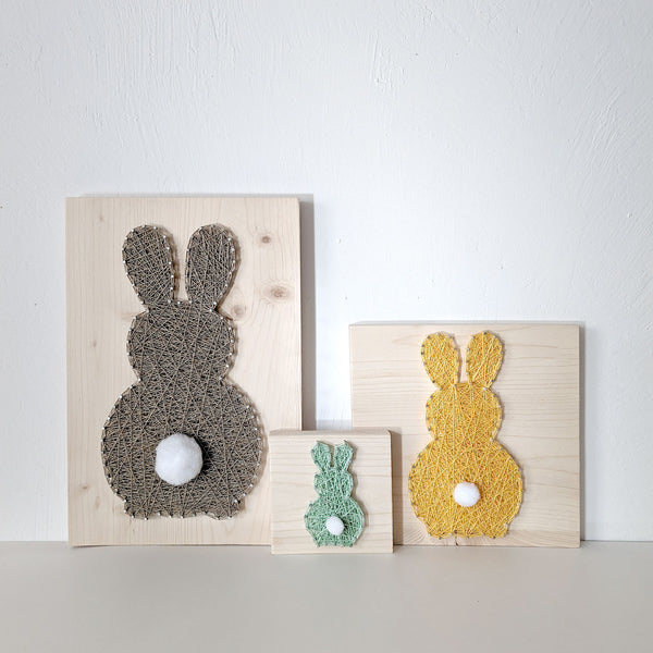 Fadenbild DIY-Set "Hase mit Puschelschwanz"