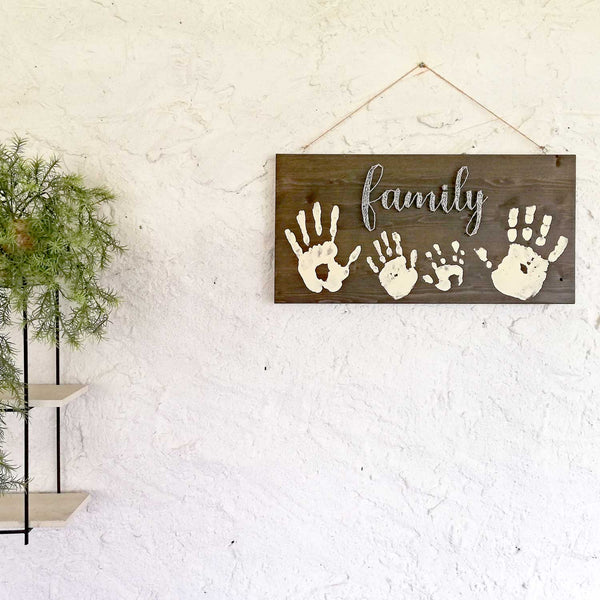 Fadenbild "Family mit Händen"