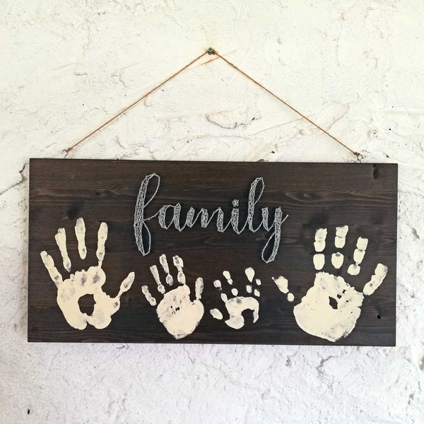 Fadenbild "Family mit Händen"