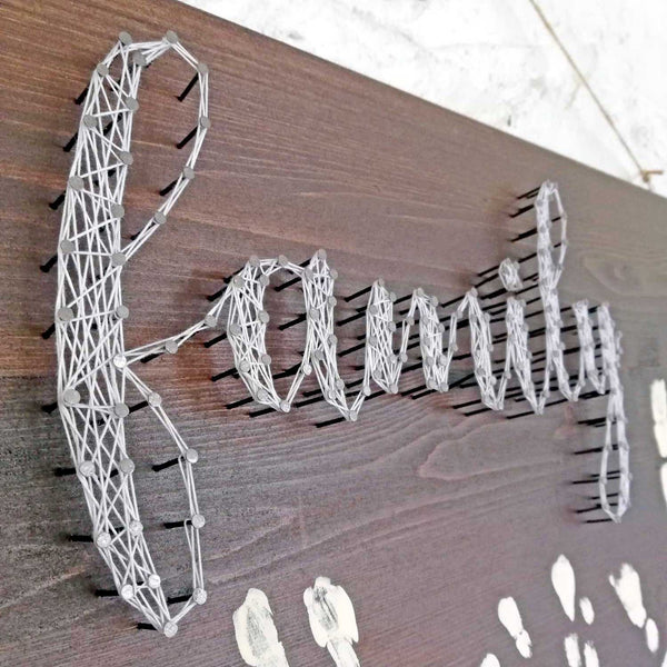 Fadenbild DIY-Set "Family mit Händen"
