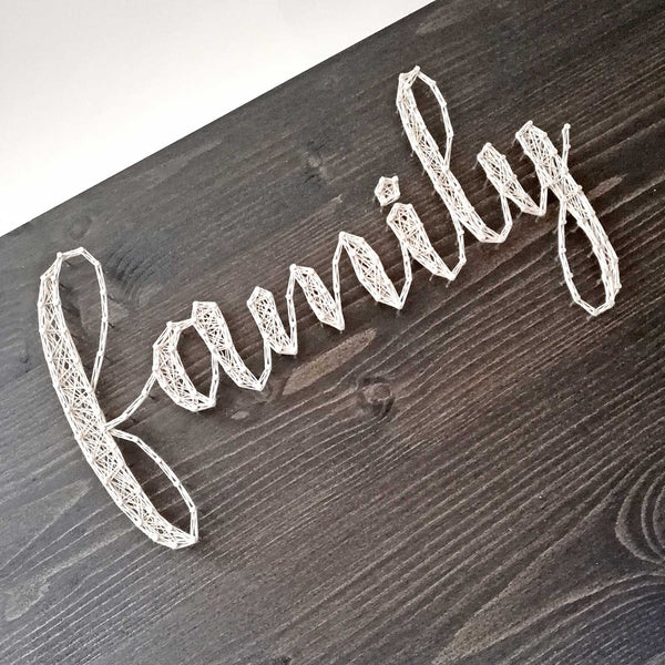 Fadenbild "Family mit Händen"