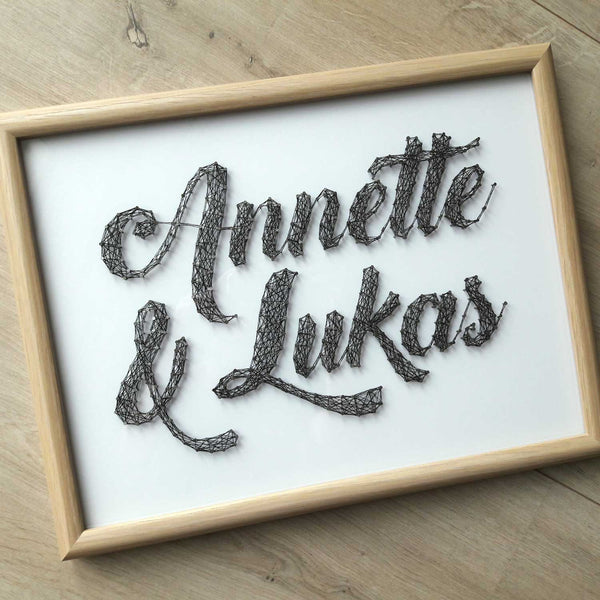Fadenbild DIY-Set "Zwei Namen"
