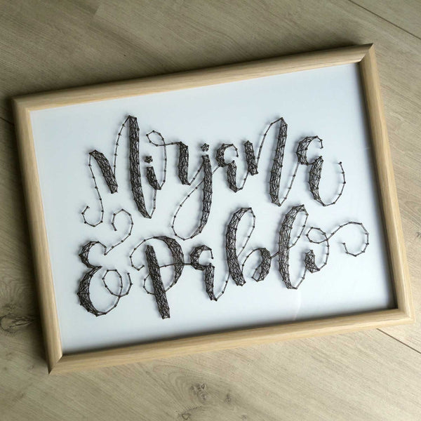 Fadenbild DIY-Set "Zwei Namen"