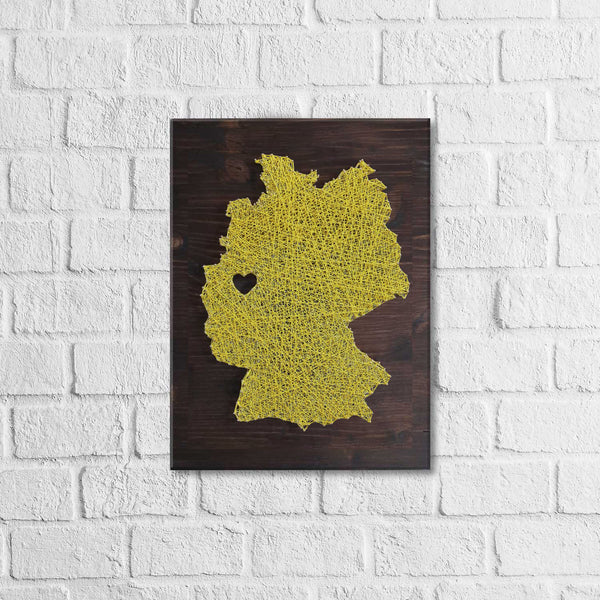 Fadenbild "Deutschlandkarte mit Herz"