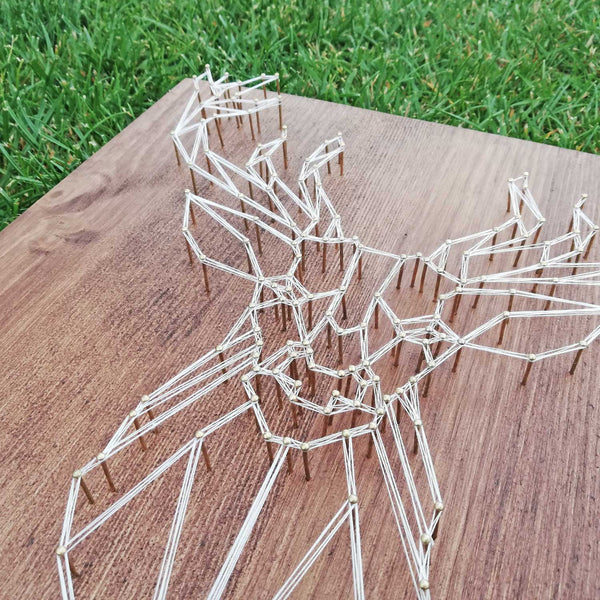Fadenbild DIY-Set "Geometrischer Hirschkopf"