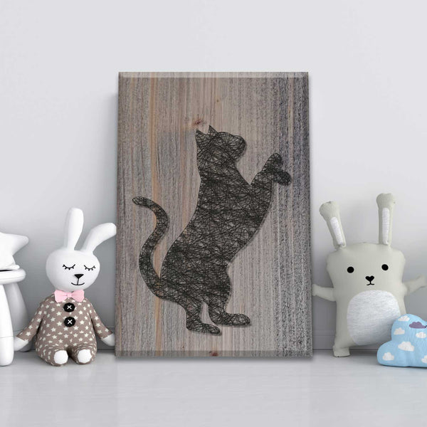 Fadenbild DIY-Set "Spielende Katze"