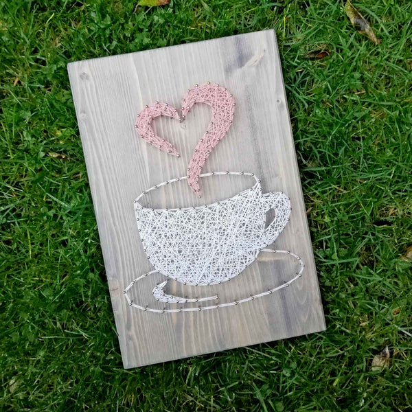 Fadenbild DIY-Set "Kaffeetasse"