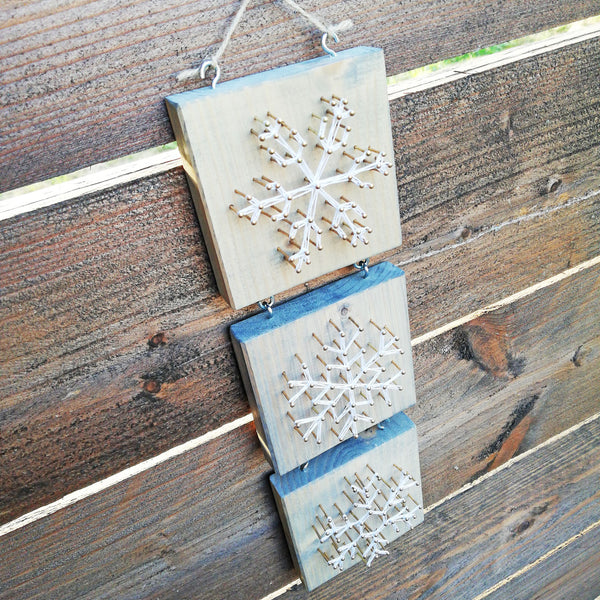Fadenbild DIY-Set "Schneeflocke"