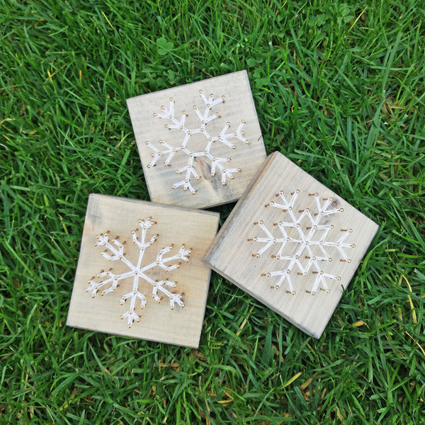 Fadenbild DIY-Set "Schneeflocke"