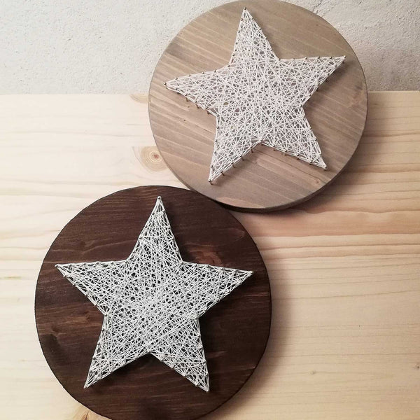 Fadenbild DIY-Set "LED-Stern"
