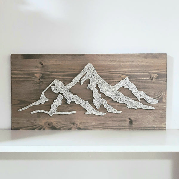 Fadenbild DIY-Set "Berge"