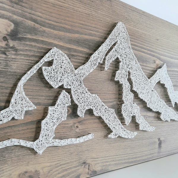 Fadenbild DIY-Set "Berge"