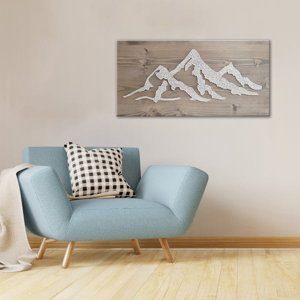 Fadenbild DIY-Set "Berge"