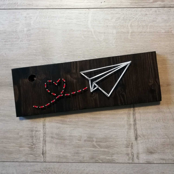 Fadenbild DIY-Set "Papierflieger"