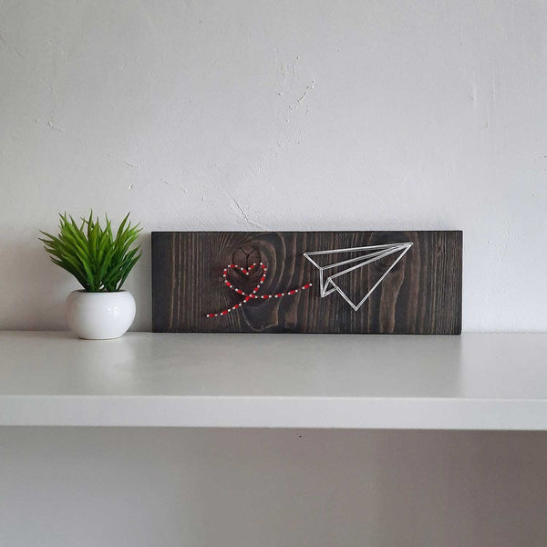 Fadenbild DIY-Set "Papierflieger"