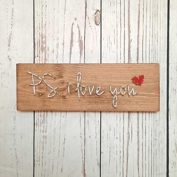 Fadenbild DIY-Set "P.S. i love you"