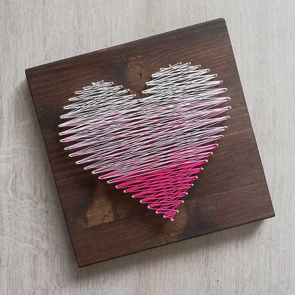 Fadenbild DIY-Set "Verlaufsherz"