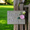 Fadenbild DIY-Set "Familienname mit Blumen"