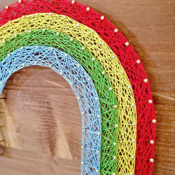 Fadenbild DIY-Set "Regenbogen"