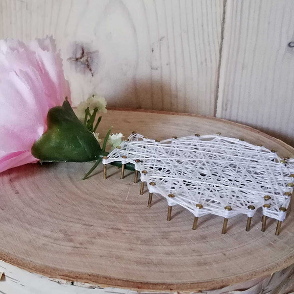 Fadenbild DIY-Set "Vase auf Baumscheibe"