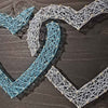 Fadenbild DIY-Set "Zwei Herzen"