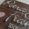 Fadenbild DIY-Set "Zwei Namen mit Herzen"
