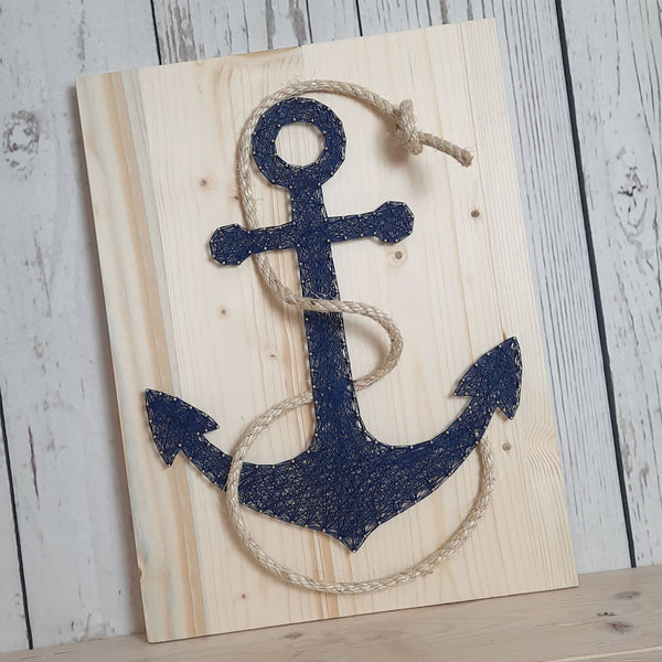 Fadenbild DIY-Set "Anker mit Seil"