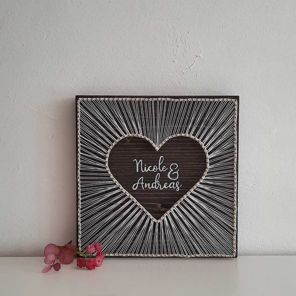 Fadenbild DIY-Set "Strahlenherz"