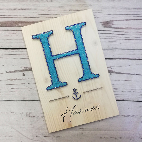 Fadenbild DIY-Set "Buchstabe mit Name"
