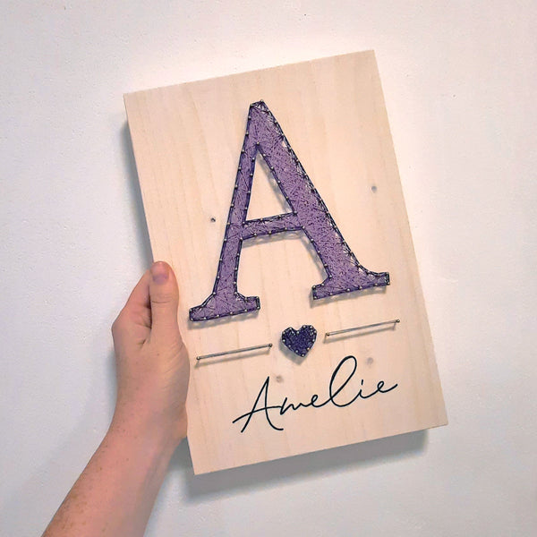 Fadenbild DIY-Set "Buchstabe mit Name"