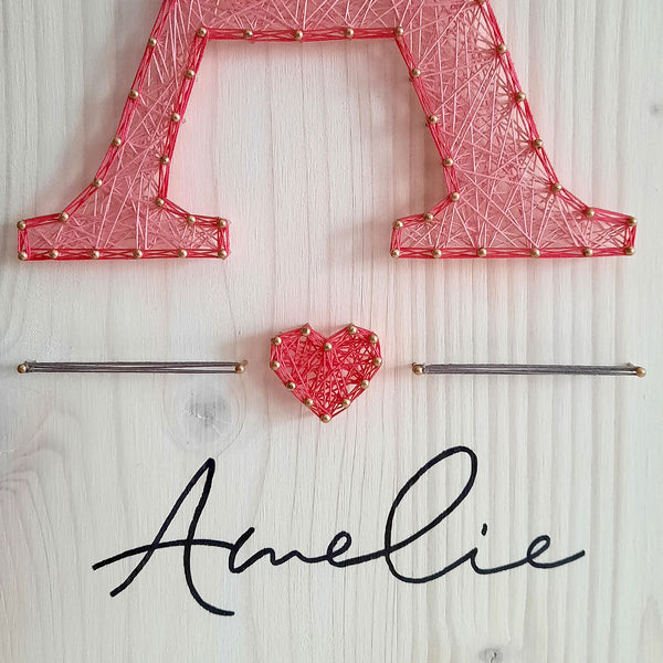 Fadenbild DIY-Set "Buchstabe mit Name"