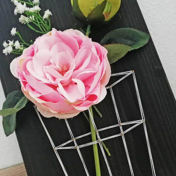 Fadenbild DIY-Set "Blumenkorb"