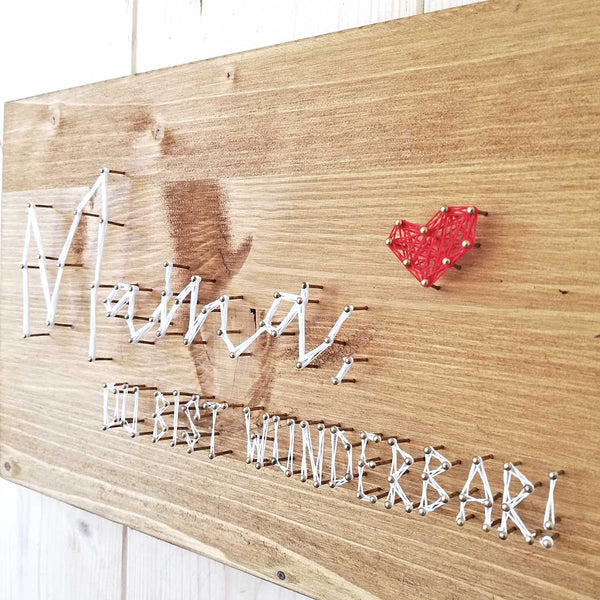 Fadenbild DIY-Set "Mama du bist wunderbar"