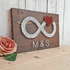 Fadenbild DIY-Set "Unendlich Herz mit Text"
