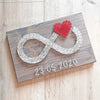 Fadenbild DIY-Set "Unendlich Herz mit Text"