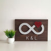 Fadenbild DIY-Set "Unendlich Herz mit Text"