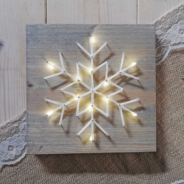 Fadenbild "LED-Schneeflocke"