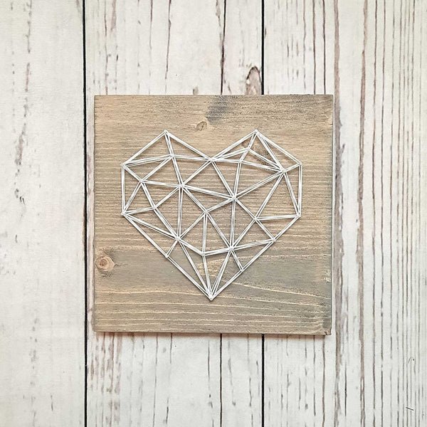 Fadenbild DIY-Set "Geometrisches Herz"