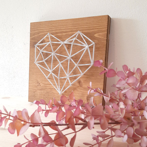 Fadenbild DIY-Set "Geometrisches Herz"