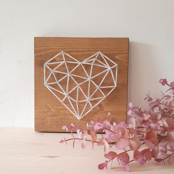 Fadenbild DIY-Set "Geometrisches Herz"