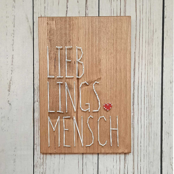 Fadenbild DIY-Set "Lieblingsmensch"