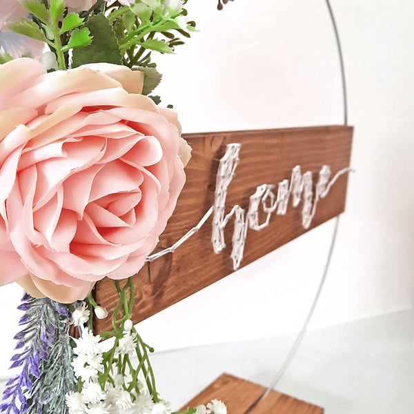 Fadenbild Flower Loop "Home"