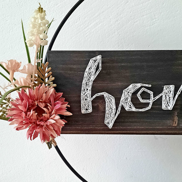 Fadenbild Flower Loop "Home"
