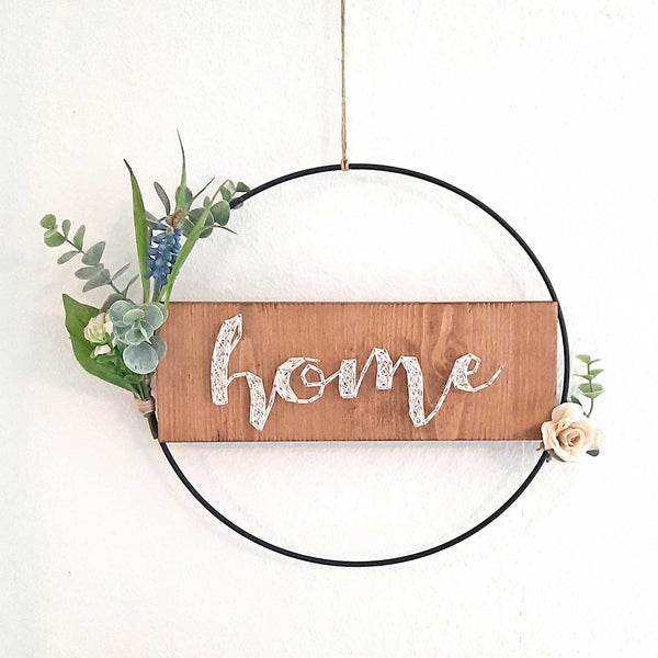 Fadenbild Flower Loop "Home"