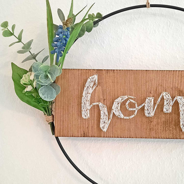 Fadenbild Flower Loop "Home"