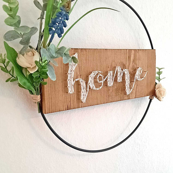 Fadenbild Flower Loop "Home"