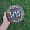 Fadenbild DIY-Set "Home mit Blumen"