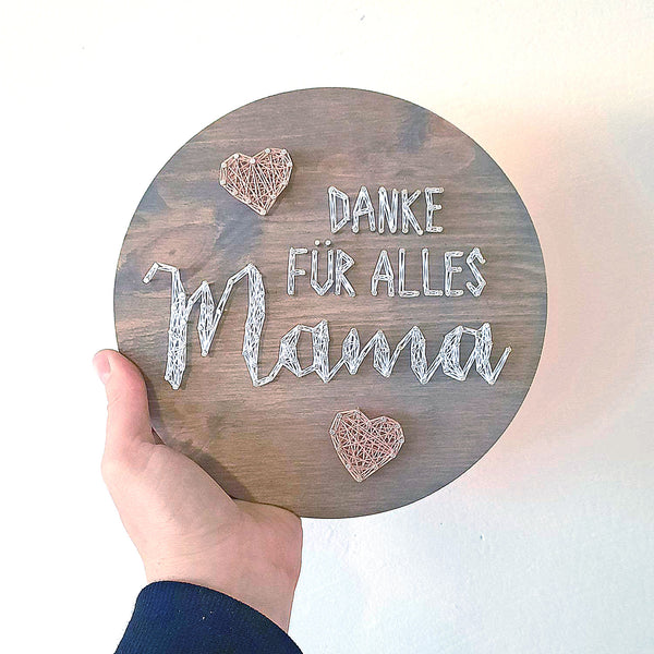Fadenbild "Danke für alles Mama"
