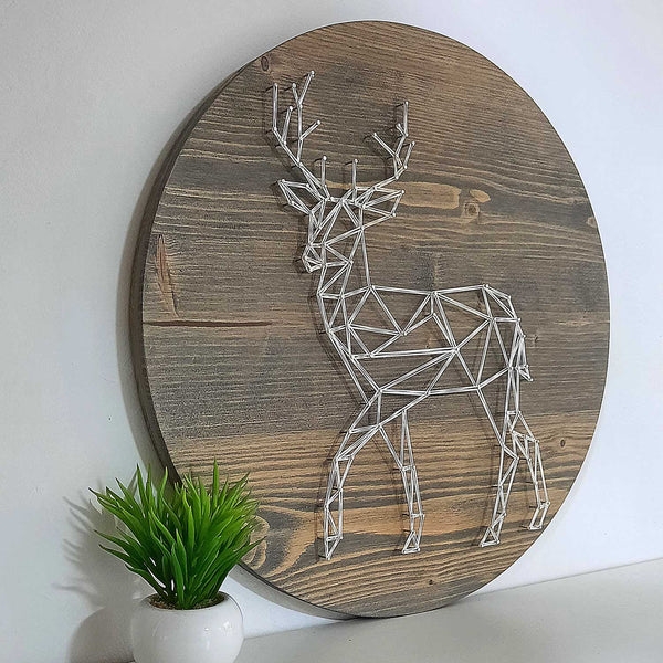 Fadenbild "Geometrischer Hirsch"